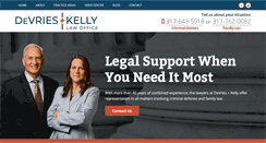 Desktop Screenshot of devries-law.com